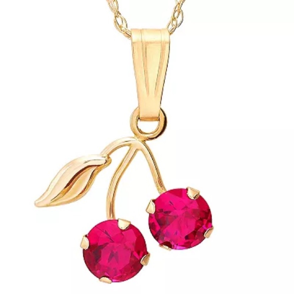 10K Solid Gold Cherry Pendant (New with Tags!)